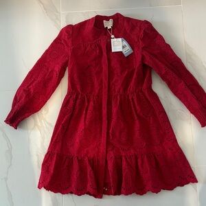 Sail to Sable Red Lace Mini Dress